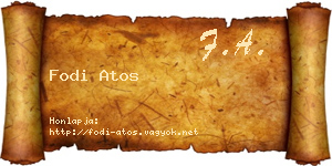 Fodi Atos névjegykártya